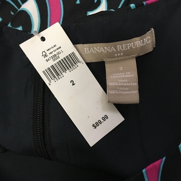 PRETTY Dress Enlarged Paisley Print Banana Republic - Picture 8 of 11